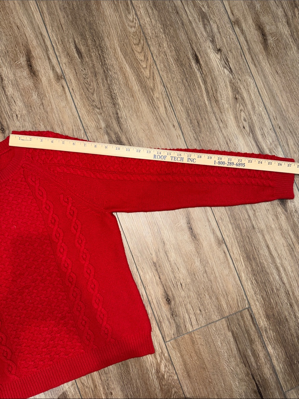 Vintage Women’s Pendleton Red Cable Knit Crewneck Sweater - Picture 6 of 7